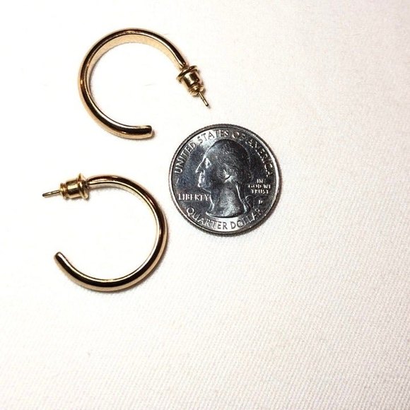 Vintage Vendome Gold Hoops c.1980's - Picture 4 of 5